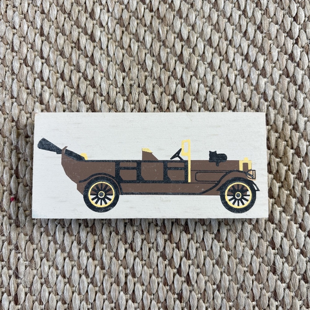 Cat's Meow Village Antique Convertible Car Accessory Wooden Shelf Sitter